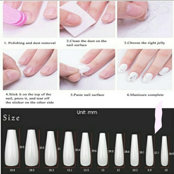 2/$30 PINK OMBRE 💅NAILS glue on OR press on W/GLUE, TABS & FILE -any length - Picture 5 of 9